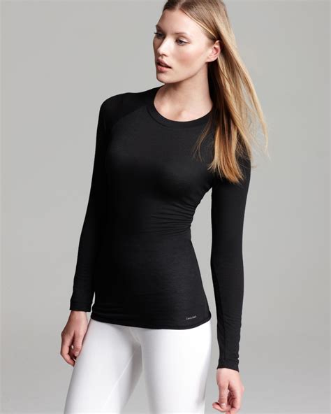 calvin klein long sleeve tops